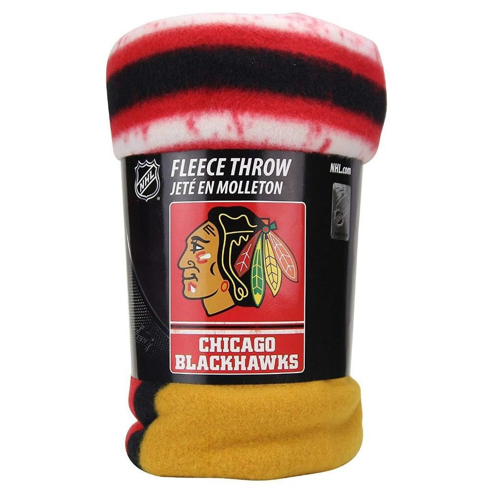 CHICAGO BLACKHAWKS BLANKET FLEECE THROW NHL FADE AWAY DESIGN SERIES NEW …